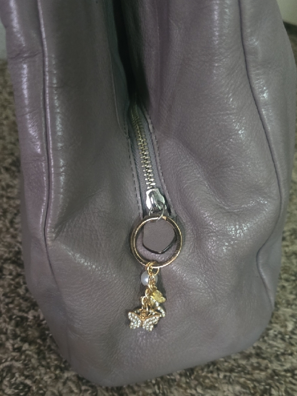Coach Light Purple Leather Hobo Shoulder Bag W/ Silver Hardware (2 TAGS)(GOOD)💜 - Picture 7 of 16